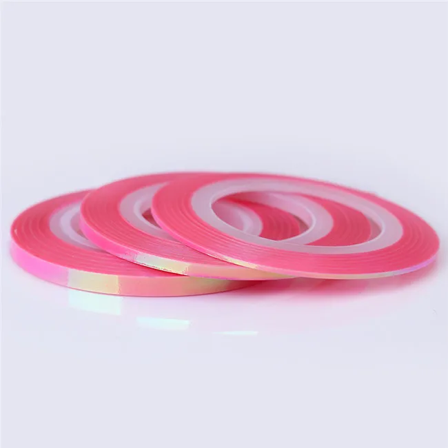Pink 1mm 2mm 3mm 3 шт конфеты цвета полоски для ногтей линия 1 мм 2 мм 3 мм наклейки на ногти стикер дизайн ногтей перевод рисунка наклейка слайдер для ногтей - Цвет: Pink 1mm 2mm 3mm