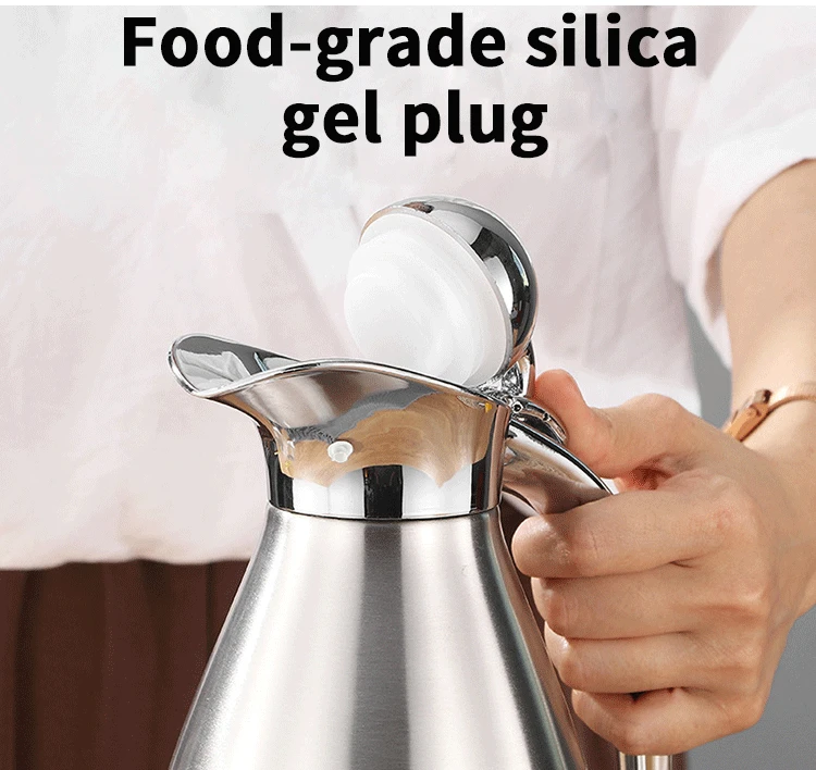 Sanqia 1.5L вакуумная колба из нержавеющей стали, термос, бутылка, термос, вакуумная колба, ручная прессовка, бутылка для кофе, чая, вакуумный кувшин