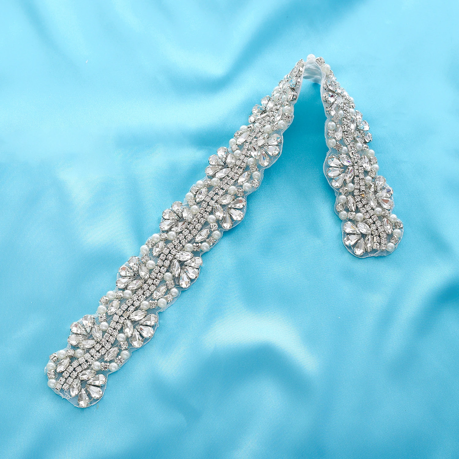 Свадебный ремень искусственный жемчуг со стразами для свадебного платья