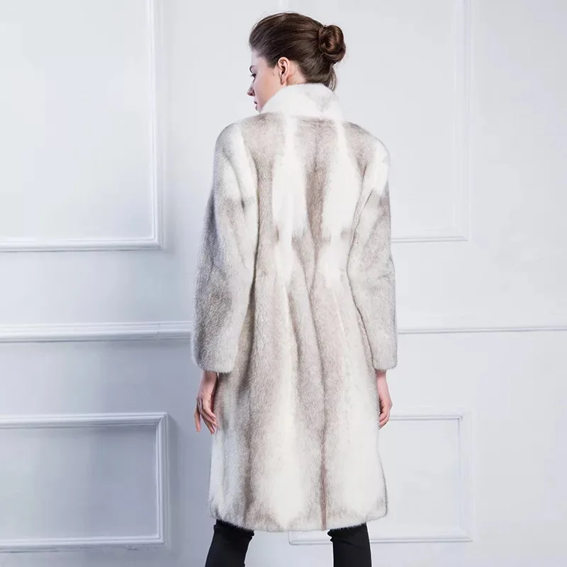 2021 брендовая роскошная женская куртка из натурального меха норки длинный стиль с