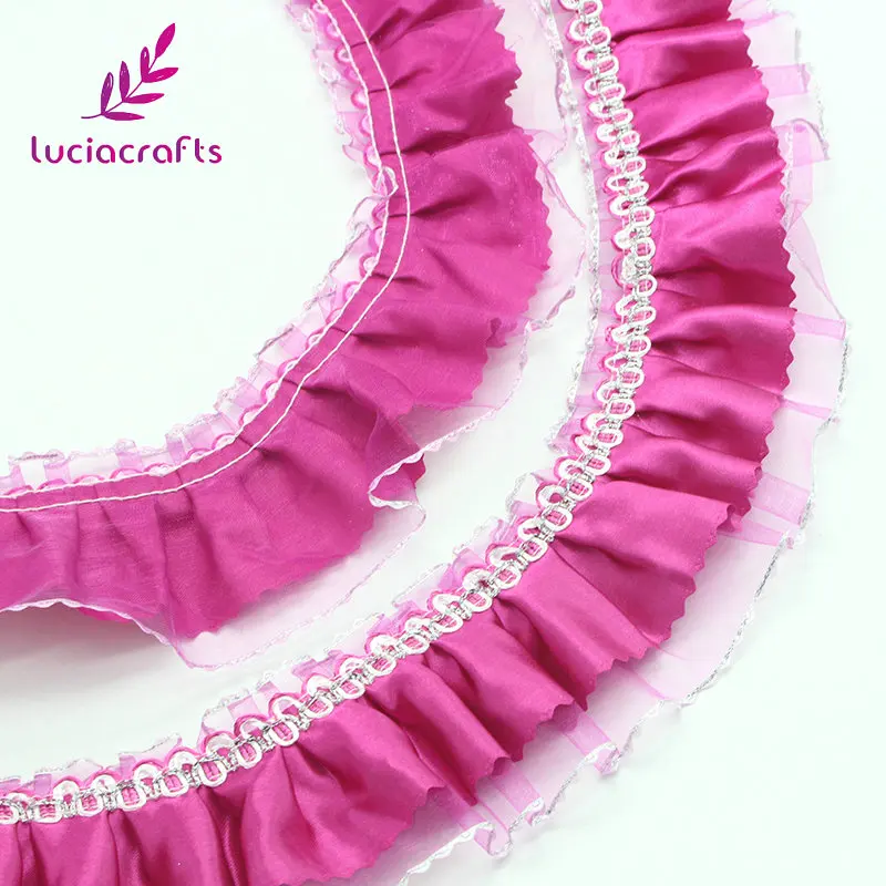 Lucia crafts 7 см атласные кружевные ленты ручная работа пэтчворк Материал DIY