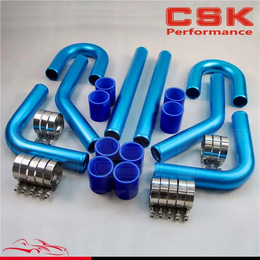 Универсальный турбо интеркулер для труб комплект трубок 3 &quot76 мм + синий