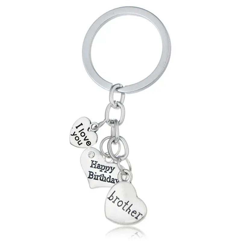 Мужской брелок с кристаллами Brother Love Heart модное ювелирное изделие для подарка