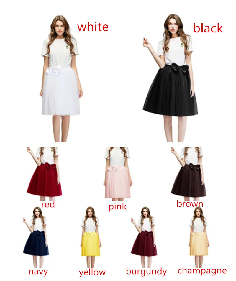 

Babyonlinedress 10 Colors Jupon 6 Layers Bow Tie Petticoat Crinoline Tulle Underskirt Rockabilly Dress Wedding Accessories