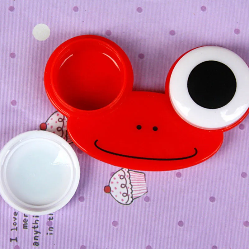 Модный футляр для контактных линз с большими глазами животных милый дизайн 1 шт. |