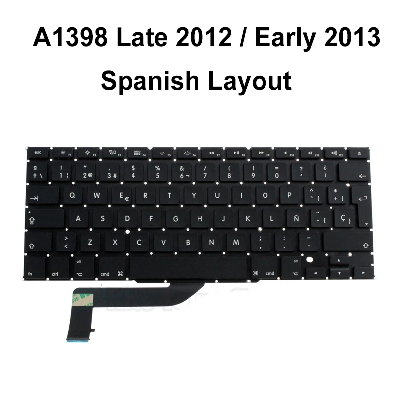 Новая клавиатура для Macbook Pro 15 A1398 с испанской раскладкой испанская SP Espanol конец 2012