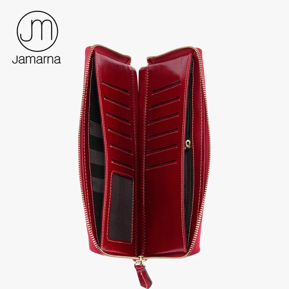 Jamarna 2017 Для женщин кошелек Пояса из натуральной кожи Длинный женский Браслет