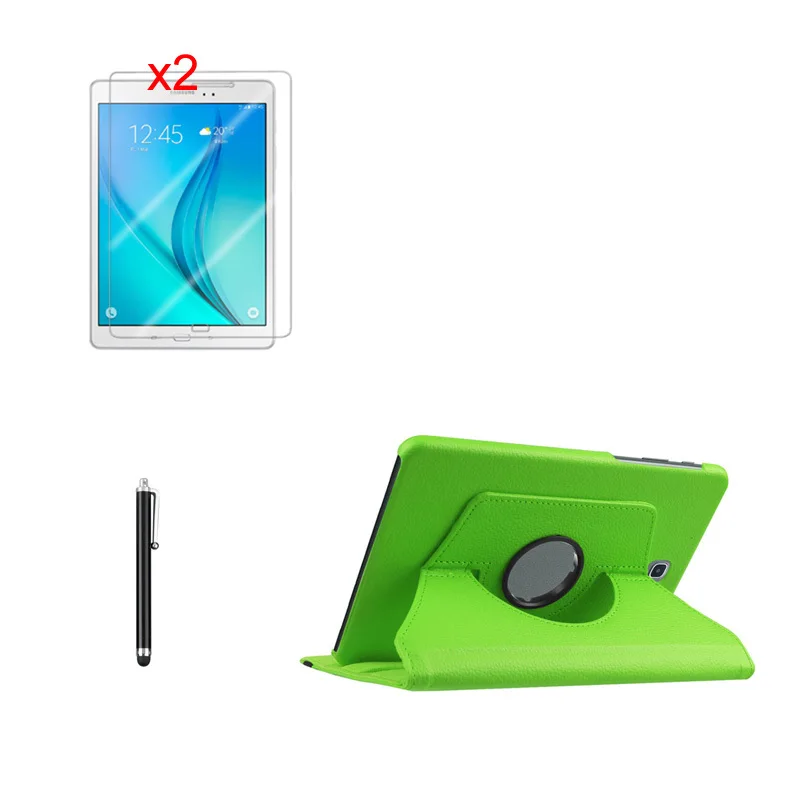 Вращающийся на 360 градусов Чехол-книжка из искусственной кожи + 2 * прозрачные