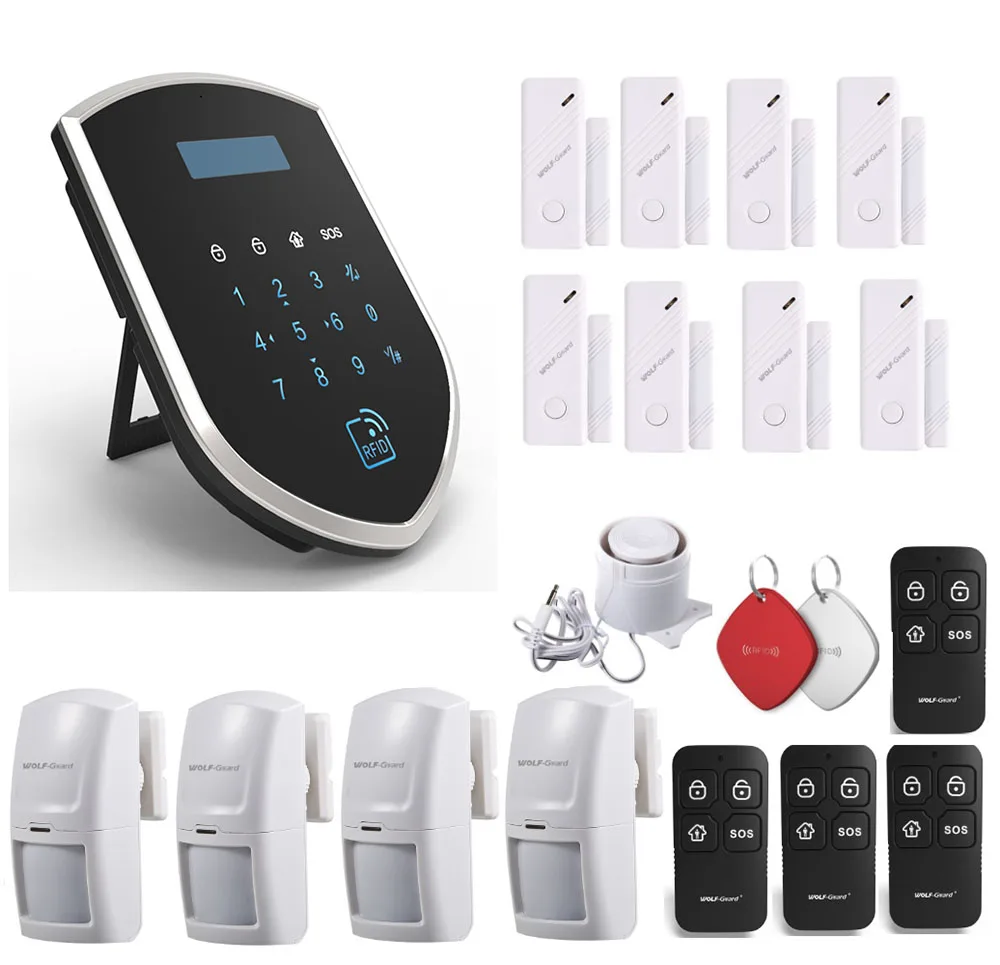 Kit 3 Волк-охранник WM 3g R 3g Wi-Fi Беспроводной домашняя система охранной сигнализации DIY Kit приложение Управление детектор движения Сенсор Комплектующие системы охранной сигнализации(Системы - Цвет: Kit 3