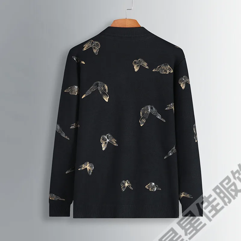 Большой размер 8XL 6XL 5XL Длинные мужские кардиганы плюс толстые теплые шерстяные