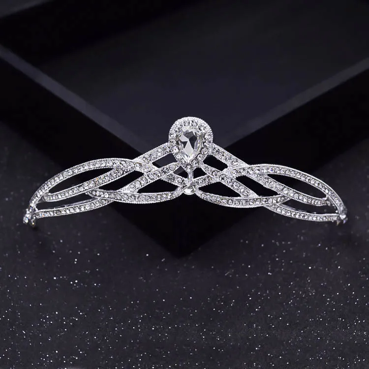 Свадебная тиара невесты обруч корона ювелирные изделия циркон сладкая принцесса