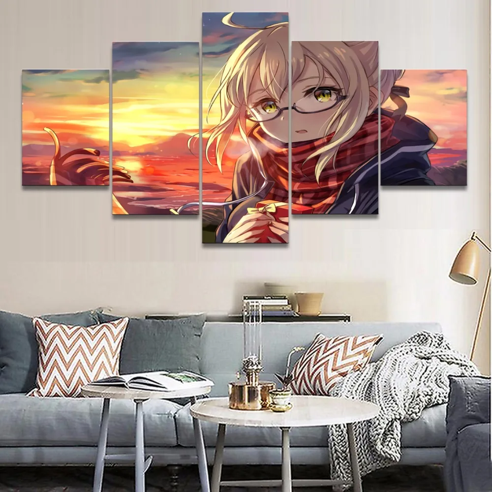 Картины на холсте для домашнего декора картины HD 5 шт. Fate Grand Order настенные