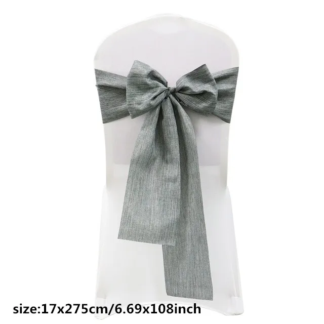 Chair Sash 1 шт. имитированный льняной стул с поясом свадебный стул узел украшения современные стулья бант крышка Галстуки банкет вечерние домашний стул Декор - Цвет: Chair Sash