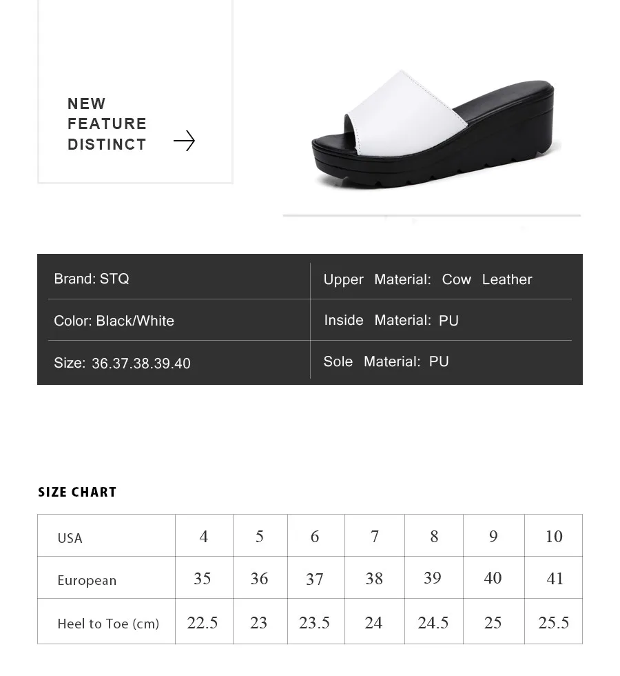 STQ Summer slippers women flat sandals shoes women slides sandals beach platform slippers round toe white flip flops 556