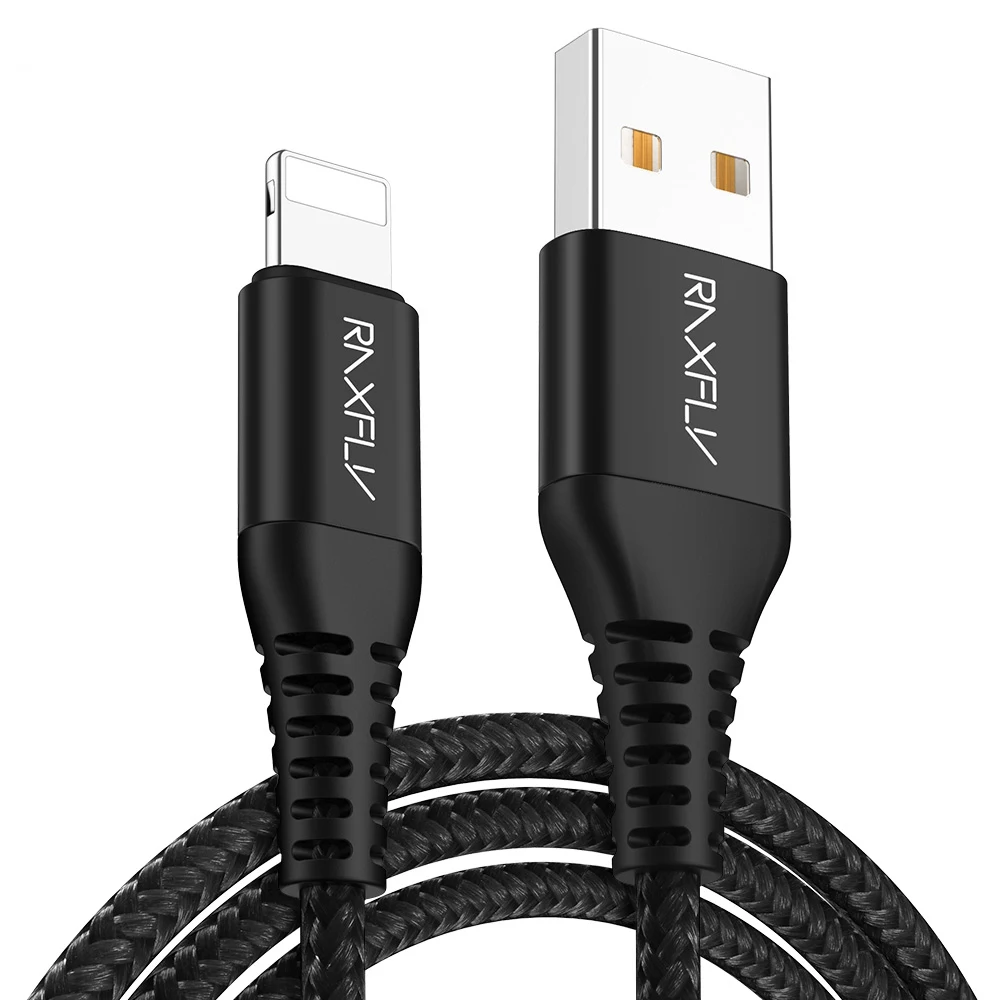 Black Raxfly микро ЮСБ Кабель для Xiaomi Redmi Note 4 4X Тип usb C освещение для USB кабель синхронизации данных изгиб шнур для Samsung S6 S7 Edge микро юсб кабель - Цвет: Black