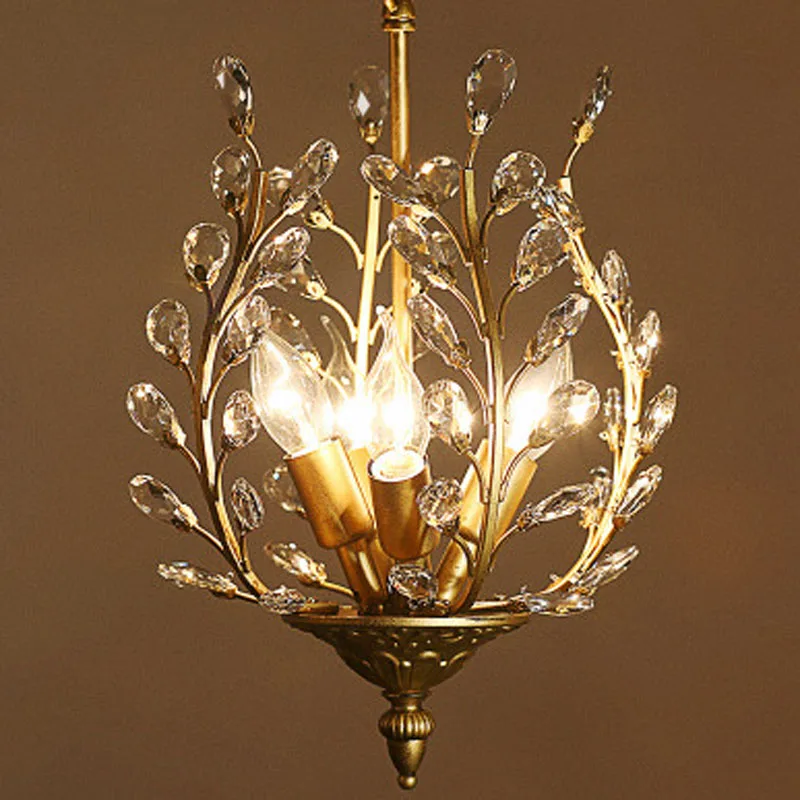 Американский винтажный роскошный светодиодный хрустальный светильник люстра
