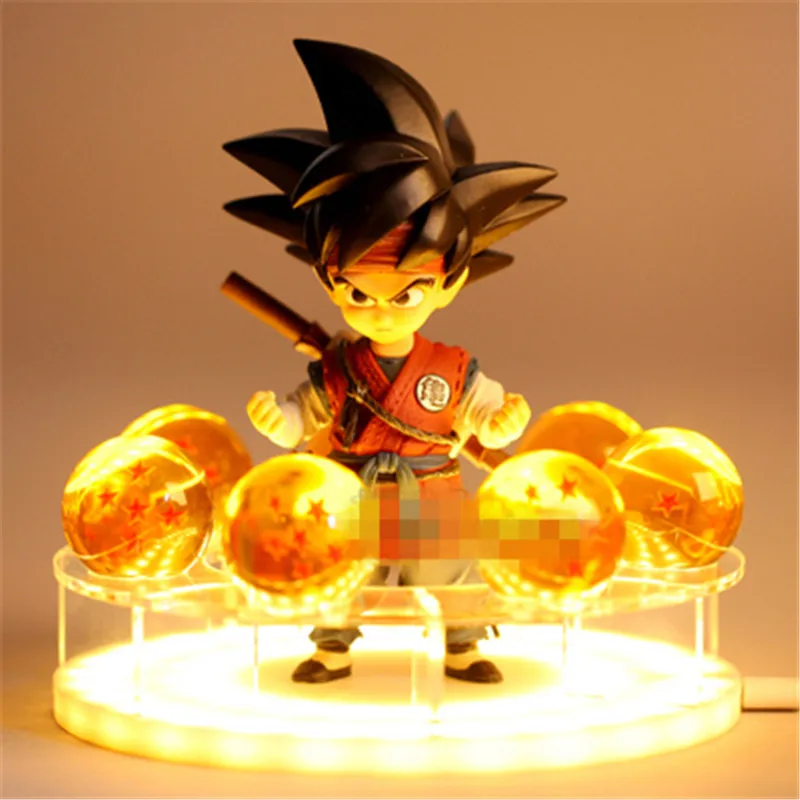 Креативный DIY светодиодный светильник Dragon Ball Z Spirit Bomb Настольный светильник Сон Гоку броли ночной Светильник s комната настольная лампа украшение в виде хрустального шара лампы - Испускаемый цвет: Тёплый белый