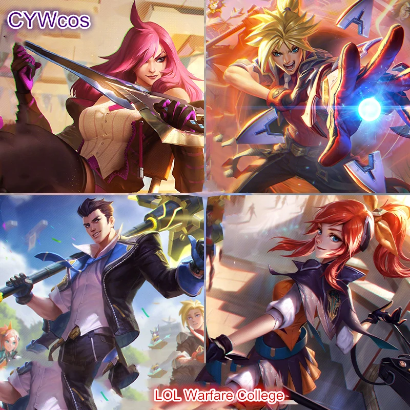 Предпродажная игра косплей LOL Warfare колледж Jayce Ezreal Luxanna Crownguard katарина Du Couteau Косплей