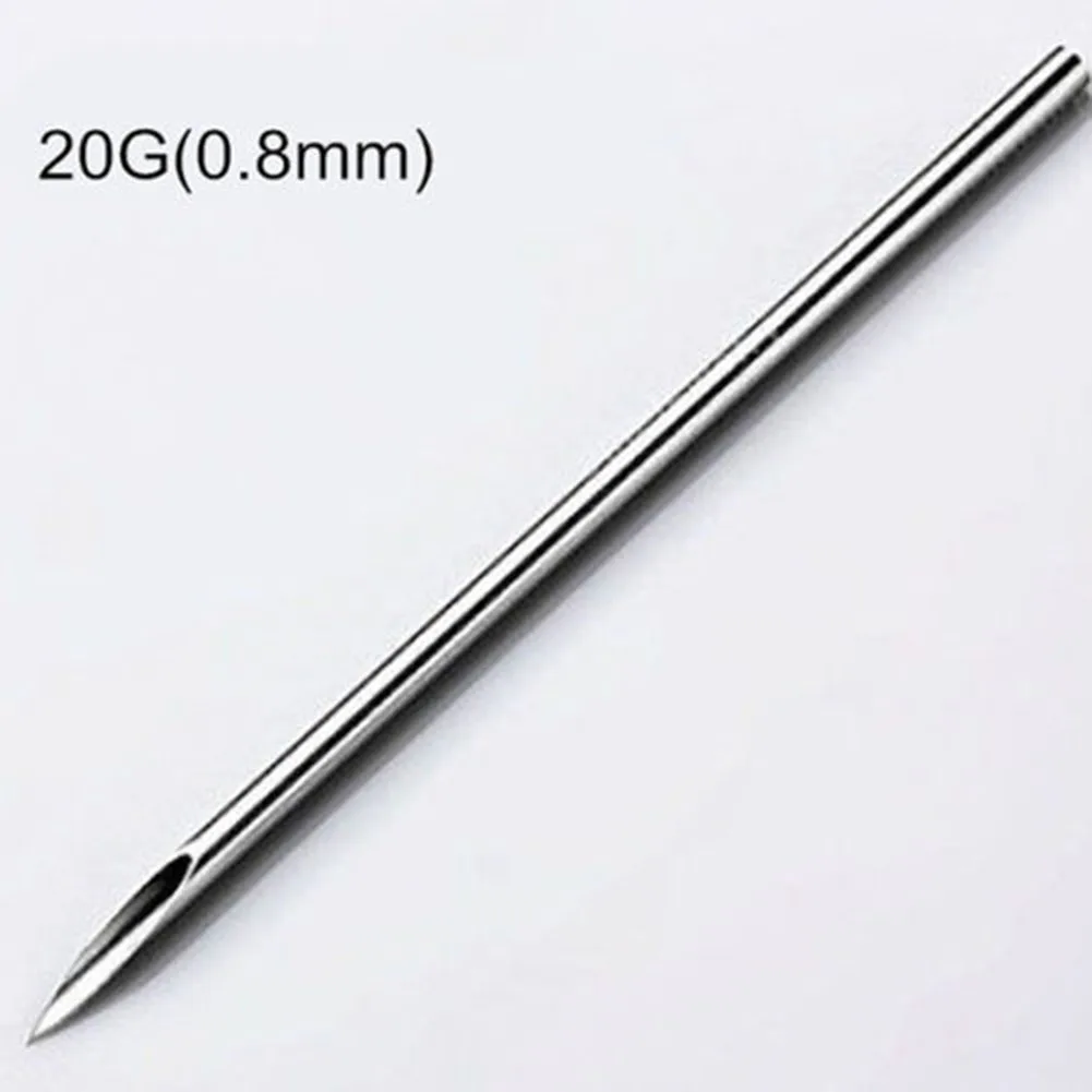 20G 0.8mm 10 шт 12/14/16/18/20G пирсинг из хирургической стали иглы для пупка или носа черных точек прыщи, Угри Инструмент Уход за лицом для удаления черных точек - Цвет: 20G 0.8mm