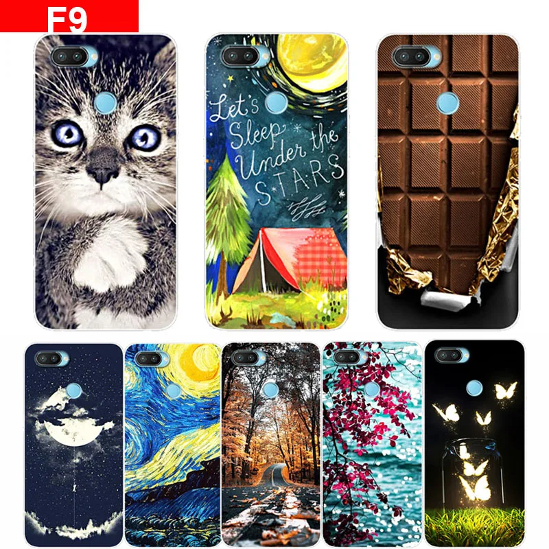Coque For Oppo F9 Case Capa Bumper Luxury Protective Back Slim Soft TPU Silicon Cover 6.3'' F 9 OppoF9 Cases Shell | Мобильные