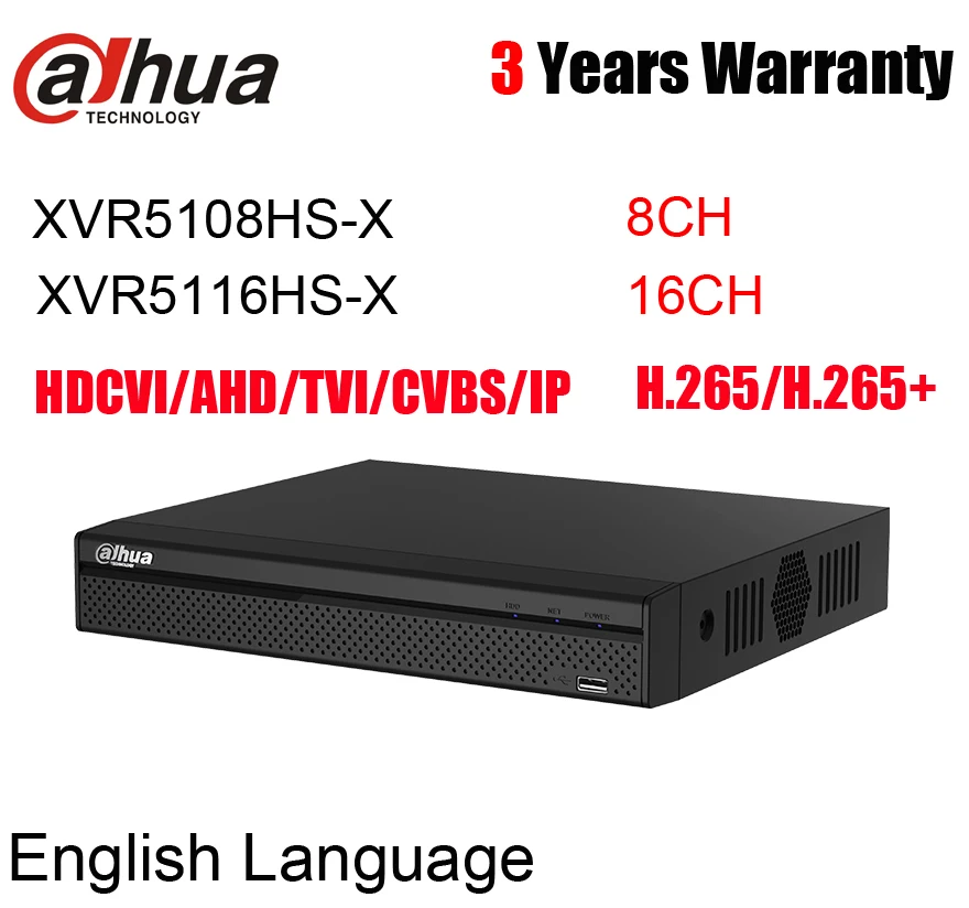 Dahua XVR5108HS-X XVR5116HS-X 8CH 16CH Penta-brid 1080P компактный 1U цифровой видеорегистратор Замена XVR5108HS XVR5116HS XVR логотип