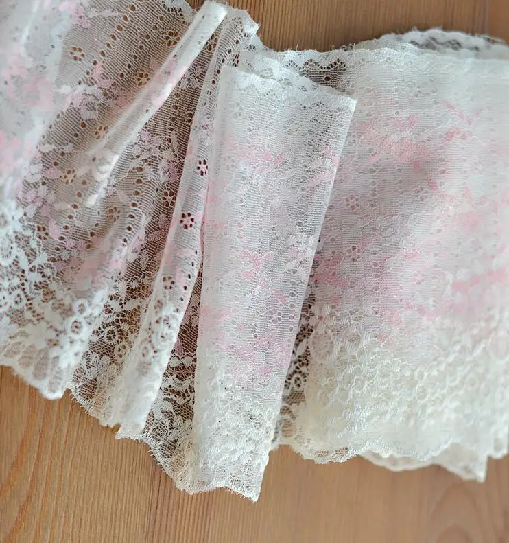 2 Meters 15.5cm Width 2018 Latest African Guipure Embroidery Pink Lace Trim Embroidered Fabric | Дом и сад