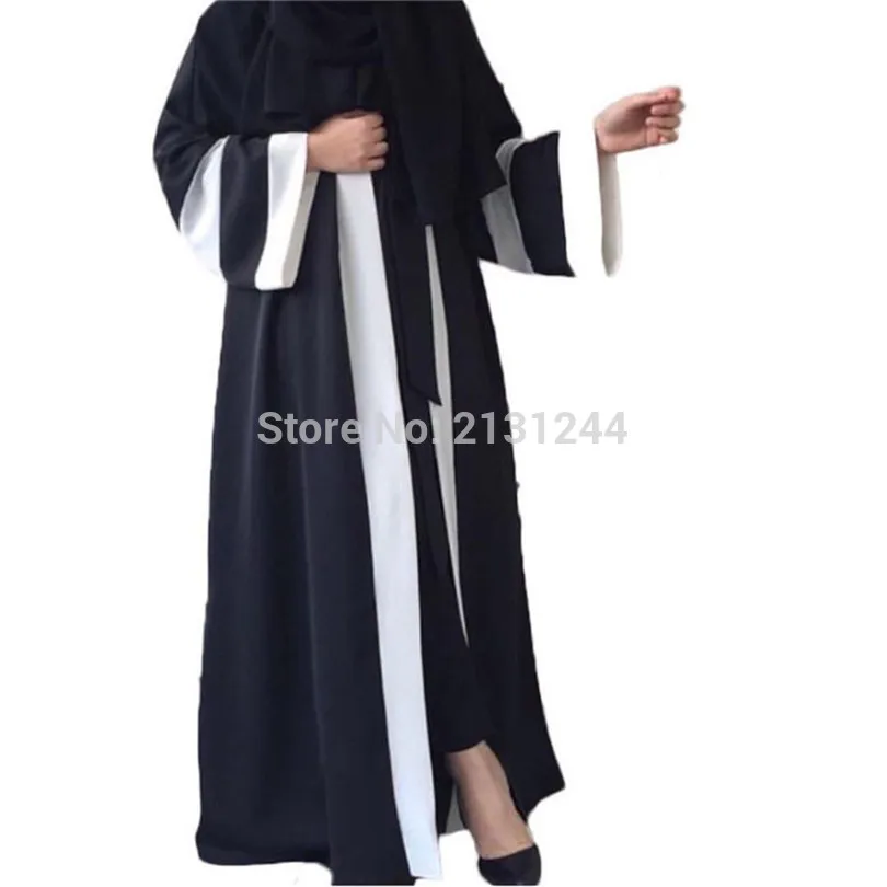 Мусульманское Полосатое платье Abaya хиджаб туника кардиган длинный халат кимоно