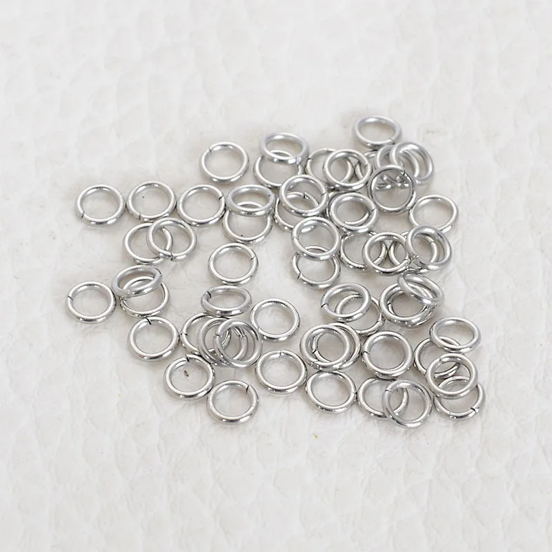 0.8x5mm Silver Miasol 200 шт(100 шт)/лот из нержавеющей стали прыгающие кольца с одной петлей открытые прыгающие кольца и разрезные кольца для Diy ювелирных изделий Поиск - Цвет: 0.8x5mm Silver