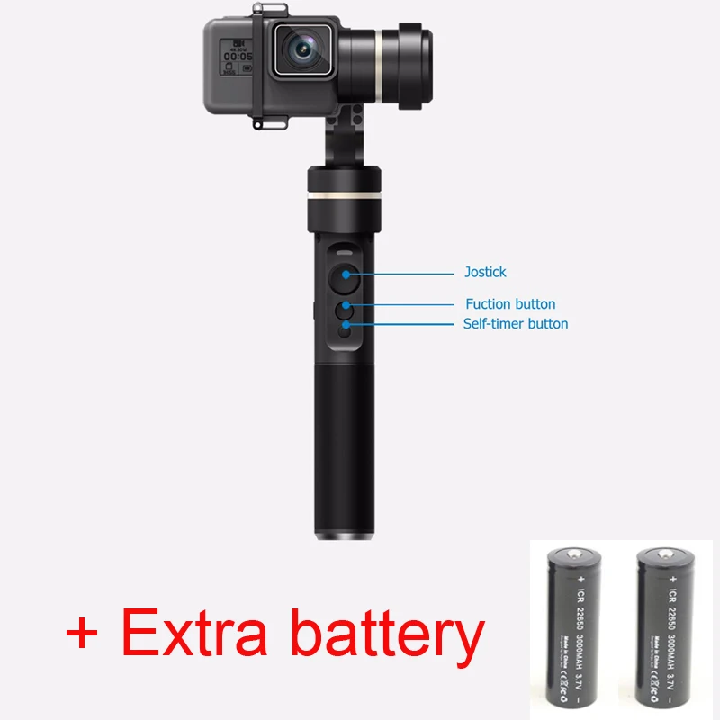 (С двумя аккумуляторами) FeiyuTech G5 (Feiyu FY G5) 3 осевой Ручной Стабилизатор для gopro hero 5 и