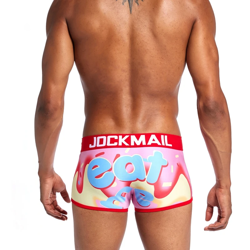 JOCKMAIL сексуальные мужские трусы боксеры игривые печатные Гей Нижнее белье кальсоны мужские трусы, Cueca боксеры мужские трусы Горячая Распродажа