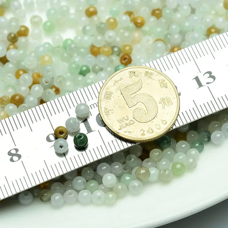 

200PCS Natural Multi-colour Jade (Jadeite) 3-3.5mm Mini DIY Loose Bead Wholesale