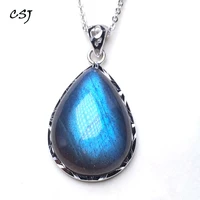 100 natural blue labradorite pendants moonstone sunstone necklace divination spiritual meditation fine jewelry engagement gift