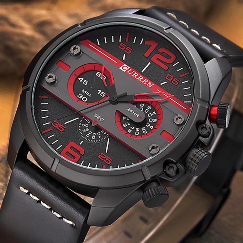 Часы CURREN Мужские наручные роскошные брендовые армейские спортивные