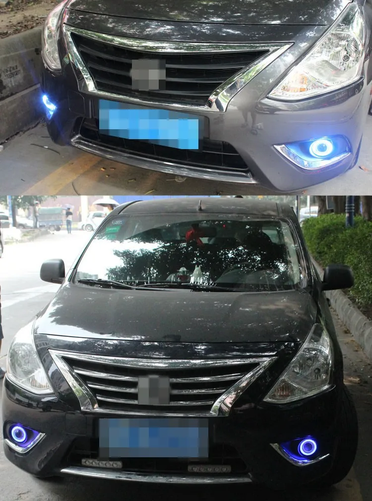 EeMrke для Nissan Latio Versa Sunny светодиодный ангельские глазки DRL дневные ходовые огни, противотуманный светильник, лампа для стайлинга автомобилей
