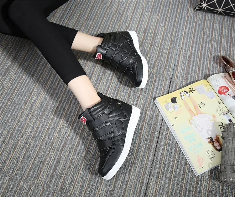 Женские Ботильоны на каблуке повседневная обувь увеличивающая рост смешанные