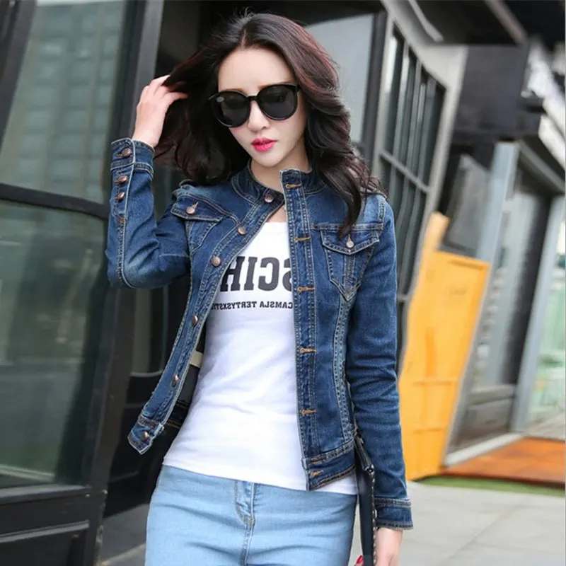 

Korean Jean Jacket Women's Spring Denim Jacket For Women Brand Jeans Jackets Short Thin Coat Female Spring Cardigan Outerwear