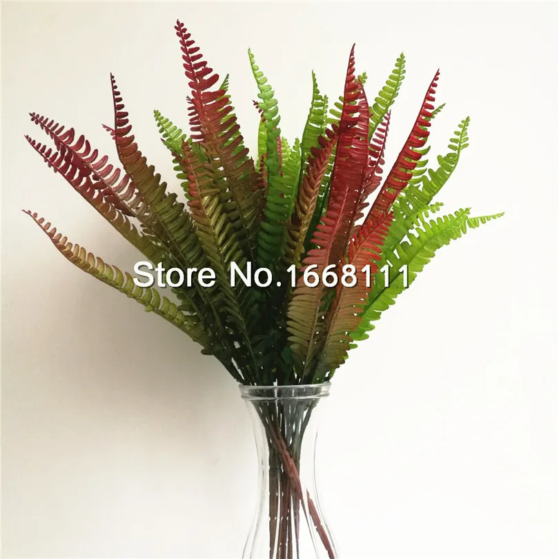 5 шт. естественный вид персидский лист 46 см Искусственный гибкий клей завод для