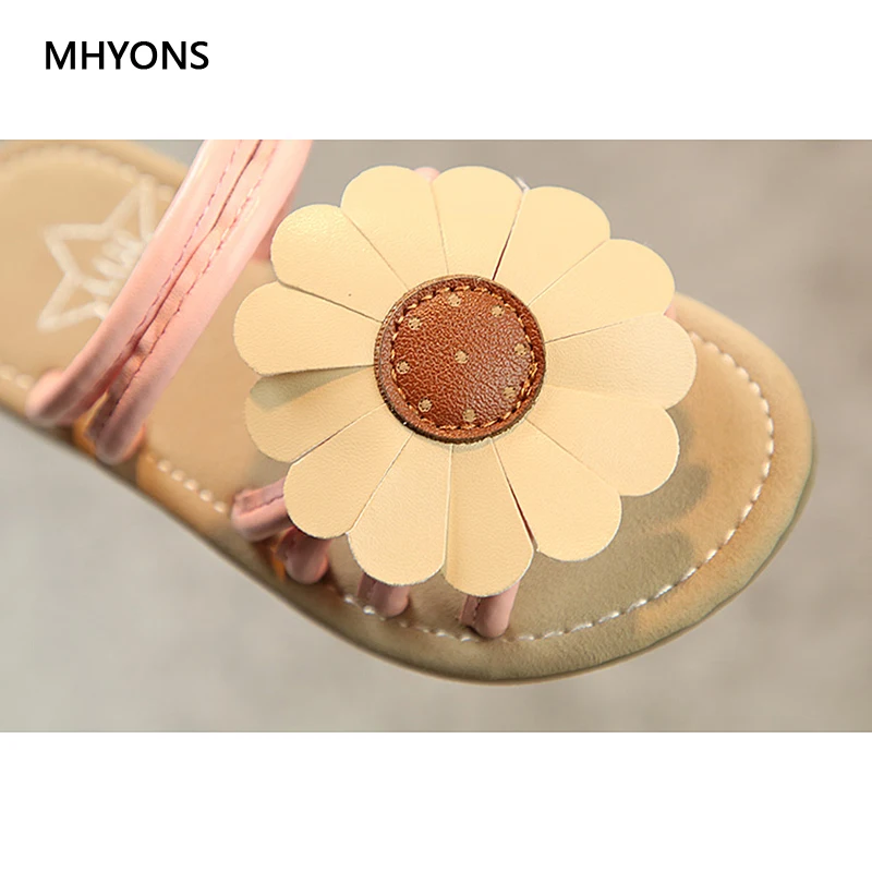 Детская обувь MHYONS тапочки для девочек новинка 2019 летние сандалии Цветочная
