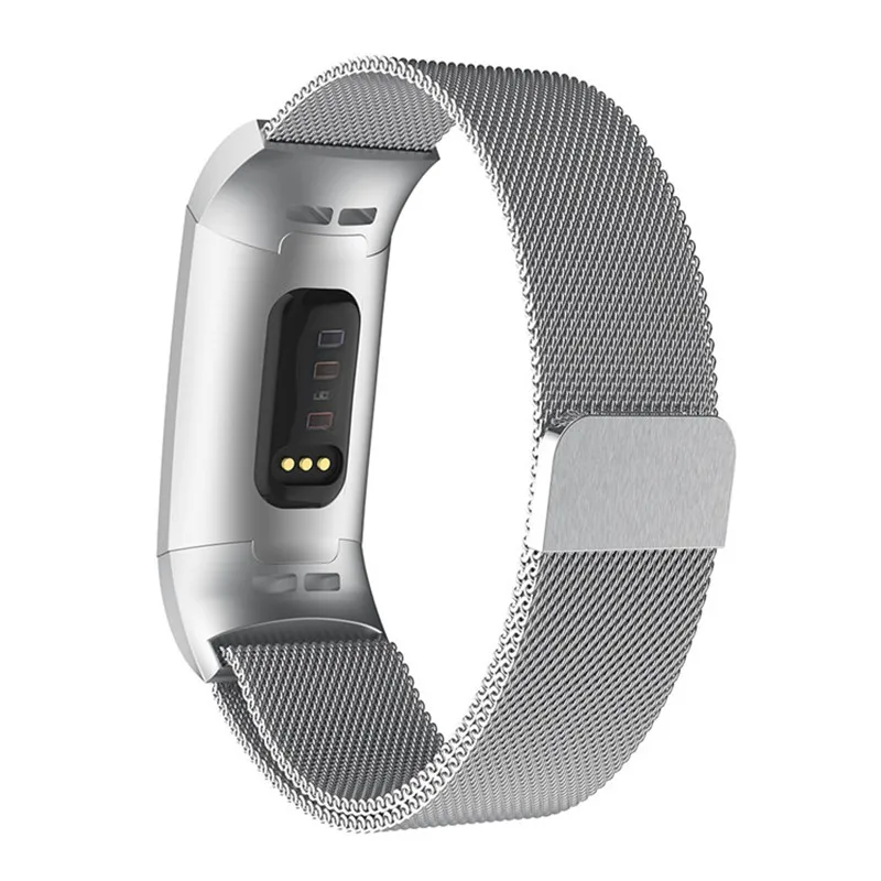 Миланский магнитный ремешок для Fitbit Charge 3 для Charge 2 фитнес-браслет из нержавеющей стали спортивные часы сменный металлический браслет