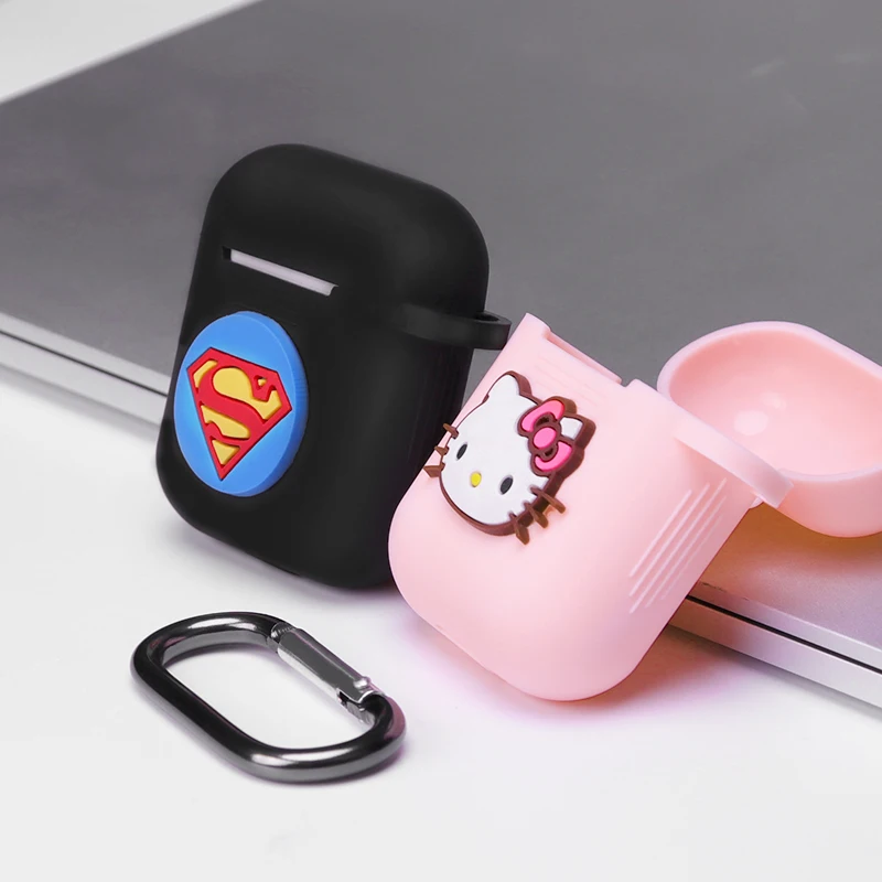Силиконовый чехол Airpods для Apple Airpods 1/2/i9S/i10/i10s/i10 max/i11/i12/i13/i20/i30 Tws чехол для наушников hello kitty