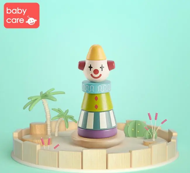 Светло-зеленый Babycare Милая интеллектуальная Классическая Детская игрушка деревянный цвет животного колонна Форма Сортировка Строительный набор детей Ранние развивающие игрушки - Цвет: Светло-зеленый