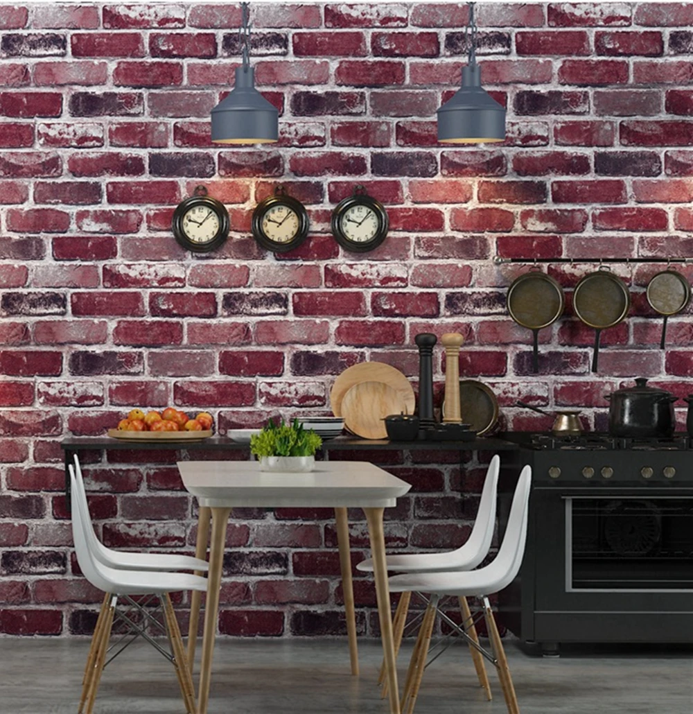 Ретро 3d кирпич узор обои виниловые | Обустройство дома