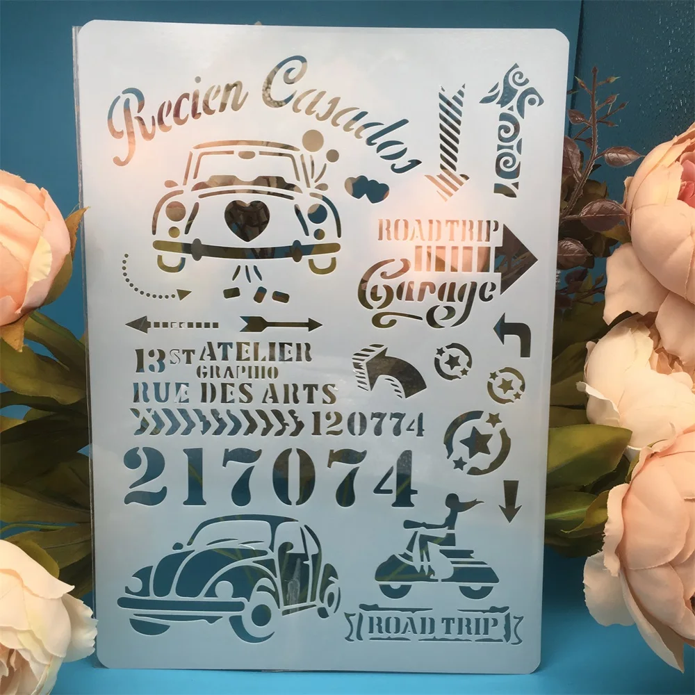 29*21 см A4 дорожный автомобильный номерной знак DIY ремесло наслоение трафареты