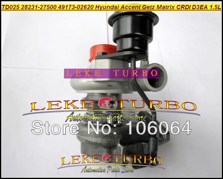 Турбокомпрессор TD025 28231 27500 49173 02610 турбо для HYUNDAI Accent Matrix Getz KIA Cerato Rio 2001 2005 1 5 л D3EA