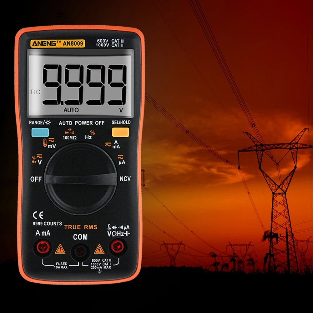 /DC Ammeter Ohm Voltage Auto Range Transistor Voltmeter Multimeter Tester Handheld Digital | Инструменты