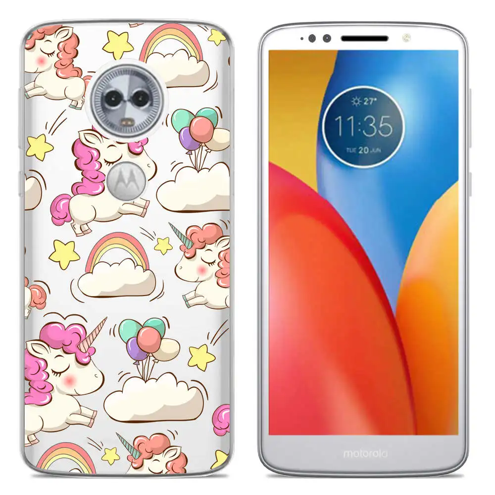 Чехол для телефона Moto E5 ( G6 Play)/ Play/ MOTO Plus милый мультяшный мягкий окрашенный ТПУ