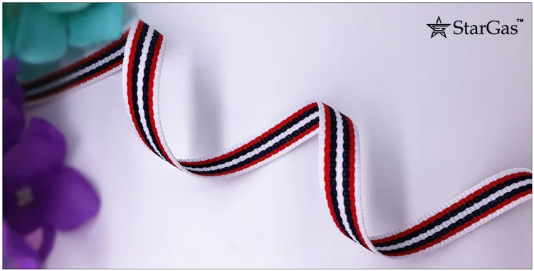 (1 м/лот) 1 см полосатая печатная лента Grosgrain упаковка для свадебного подарка