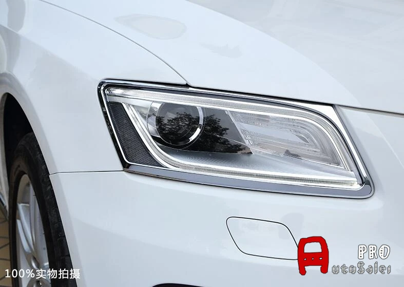 Для Audi Q5 2013-2017 ABS Хромированная передняя фара рамка для лампы отделка 2 шт. |