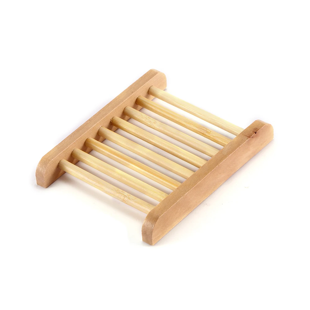 

Wooden Natural Bamboo Soap Dishes Tray Holder Storage Soap Rack Plate Box Container Portable Bathroom Soap Dish Storage Box