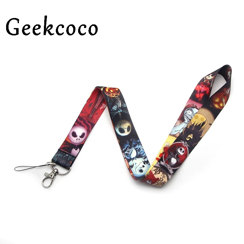 The Nightmare Before Christmas keychain Accessories Safety Breakaway Phone ID Badge Holder keys Straps Neck lanyard Camera J0279